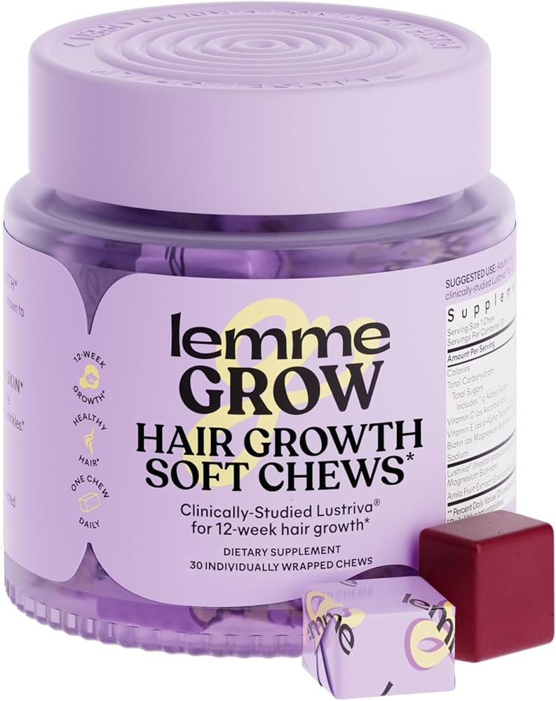 Lemme Grow Hair Growth Booster Soft Chews w/Vitamins for Women and Men with Clinically Studied Lu... | Amazon (US)