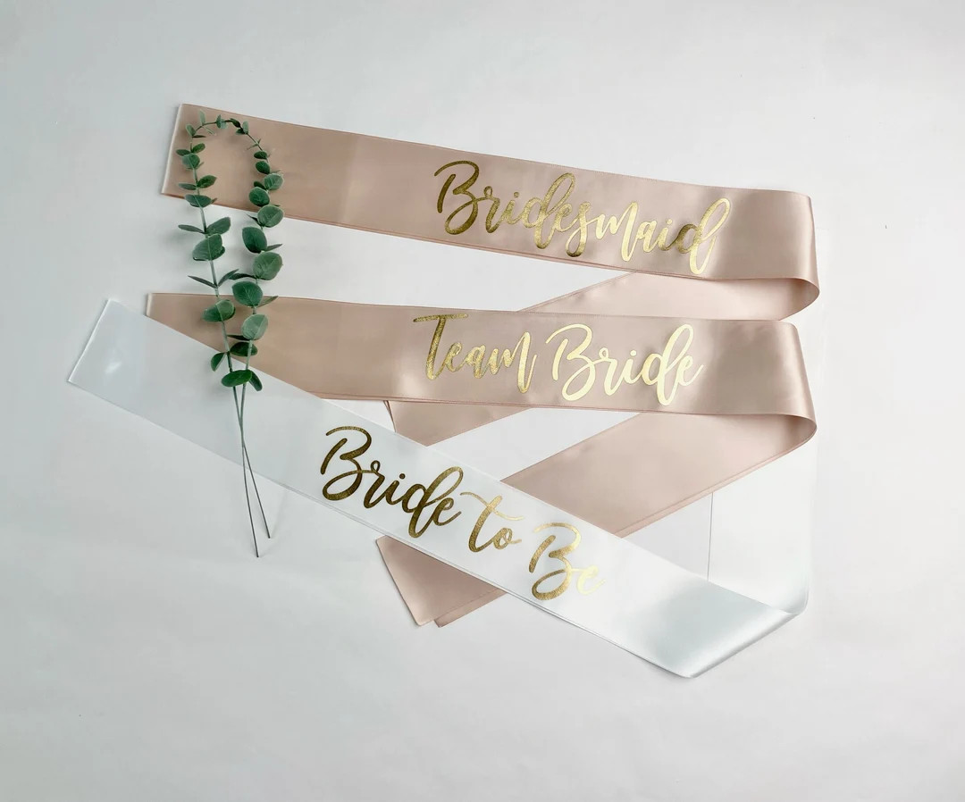Bride to Be Sash, Team Bride Sash Bachelorette Sash Personalised Sash Gift Bridesmaid Proposal Br... | Etsy (US)
