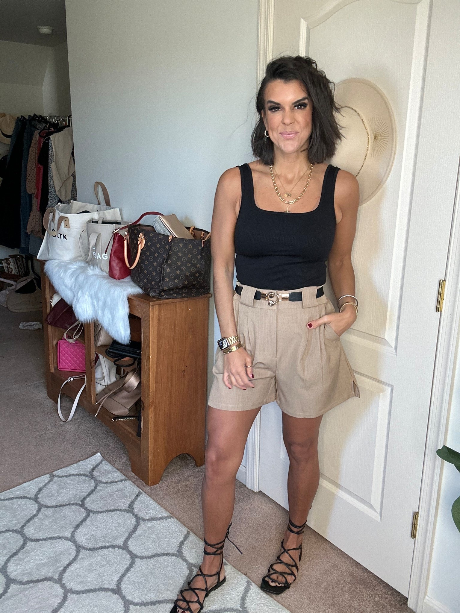 Size small in tank Size medium in shorts, need size small Sandals tts

#LTKSeasonal