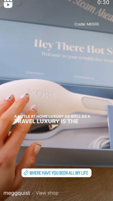 TIME SAVE ALERT! 
Iron + Steam all in one with an aesthetic tool 🫶🏼🤍 
Ironing boards are so 2023

A little at home luxury is the ability to look and feel dry clean ready with just one tool- @meetnori Watch to see magic happen on this Odd Muse dress

Iron + steam all in one
I don't know about you but I have thrown out that Connair steamer they sell at every Target
Elevate 2024 wrinkle free MEG10 for 10% off at Nori.Co
Many colors to choose from!
#ad #quietluxury #meetnori #noripress #ironandsteamer #shopltk #Itkfind #viralsteamer
#wrinklefree #travelhack #oddmuselondon 

#LTKGiftGuide #LTKworkwear #LTKwedding