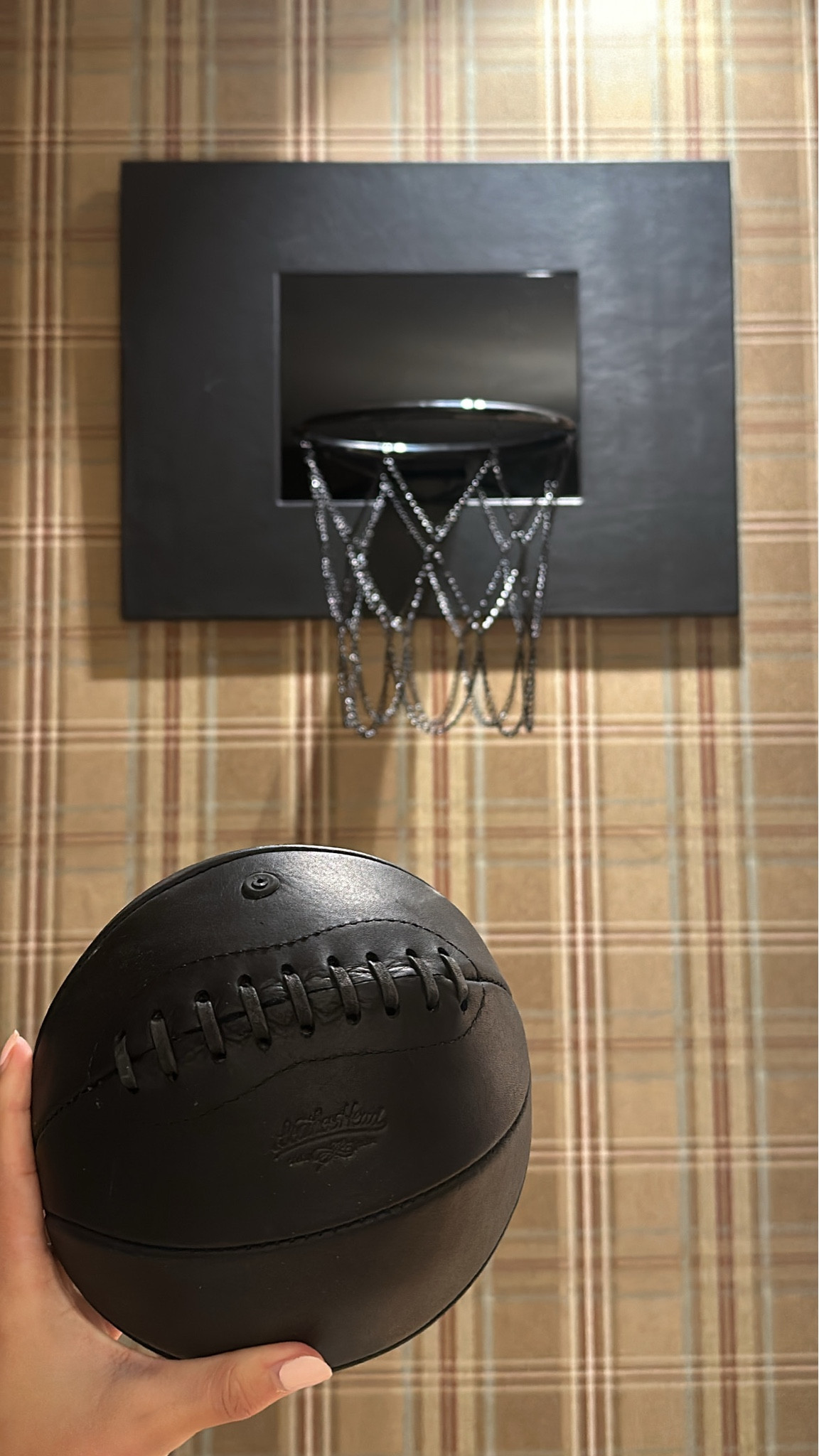 Loving this black leather basketball set I got for robert! It’s such fun decor but they boys play with it for real 😂

#LTKstyletip #LTKhome #LTKfamily