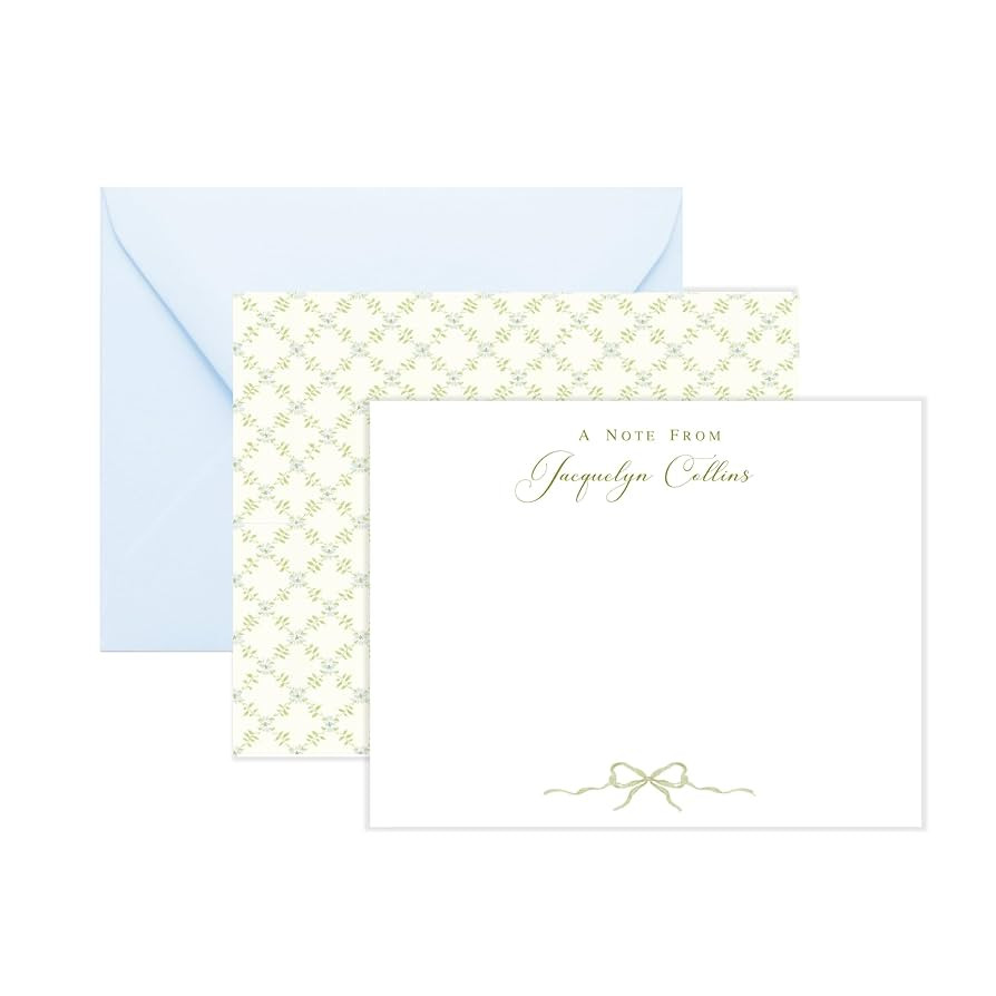 Co - Personalized Chinoiserie Stationery for Women, Topiary Stationary Cards and Envelopes Set, G... | Amazon (US)