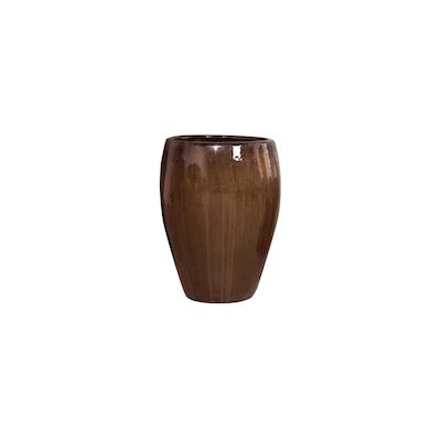 Small (0-8-Quart) 9-in W x 12-in H Java Ceramic Planter with Drainage Holes | Lowe's