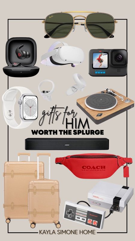 These gifts for him are definitely worth the splurge! A Coach crossbody, VR headset, or new luggage is sure to wow! 

#LTKmens #LTKHoliday #LTKGiftGuide