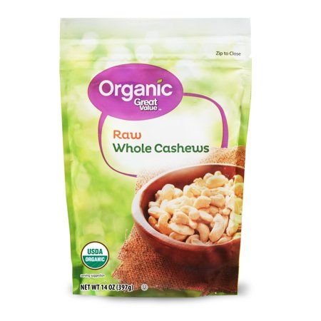 Great Value Organic Raw Whole Cashews, 14 Oz. | Walmart (US)