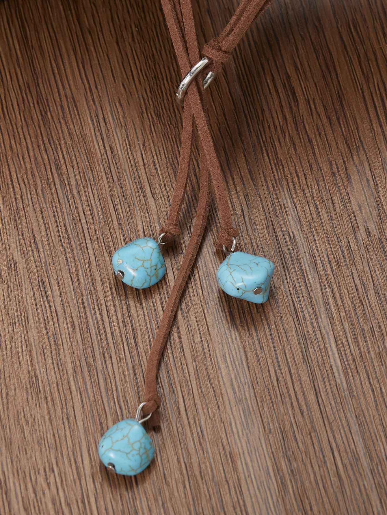 Turquoise Charm Necklace | SHEIN