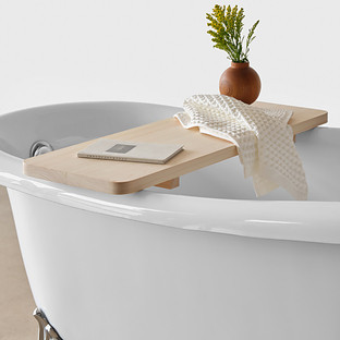 The Citizenry Hinoki Wood Bath Caddy | The Container Store