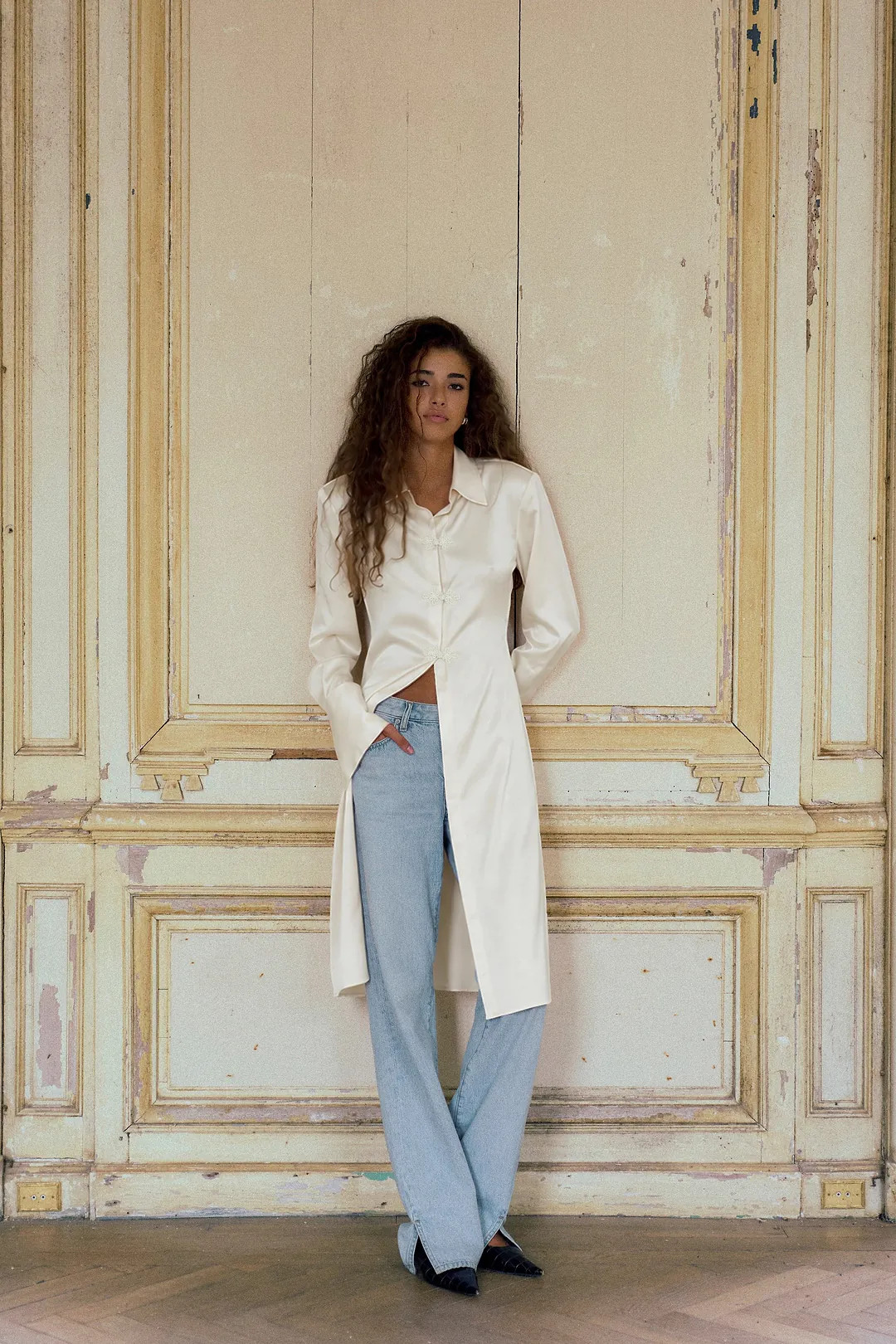 Tailored Silk Duster (Cream) | SAME