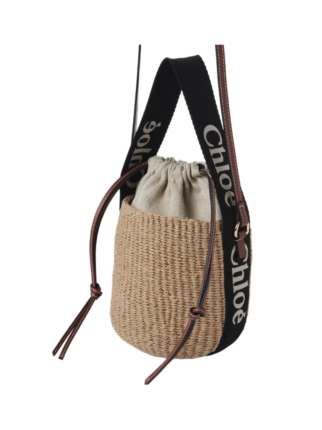 Chloé Woody Drawstring Small Basket Bag | Senser US