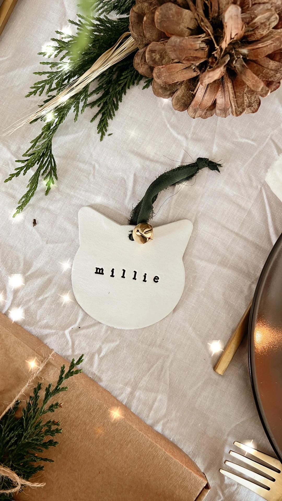 Personalised Cat Clay Tree Decoration, Pet Christmas Decoration, Cat Tree Decs, Animal Decoration... | Etsy (US)