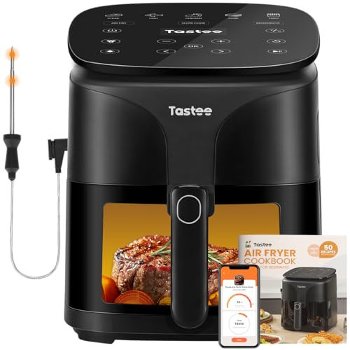 Tastee Air Fryer, 8-in-1 Compact 5.5QT AirFryers, 450°F Digital Airfryer Dehydrator with Dual-sensor Smart Probe, 24 Presets One-touch Cooking, In-app Recipes with Window, Dishwasher-safe & Non-stick | Amazon (US)