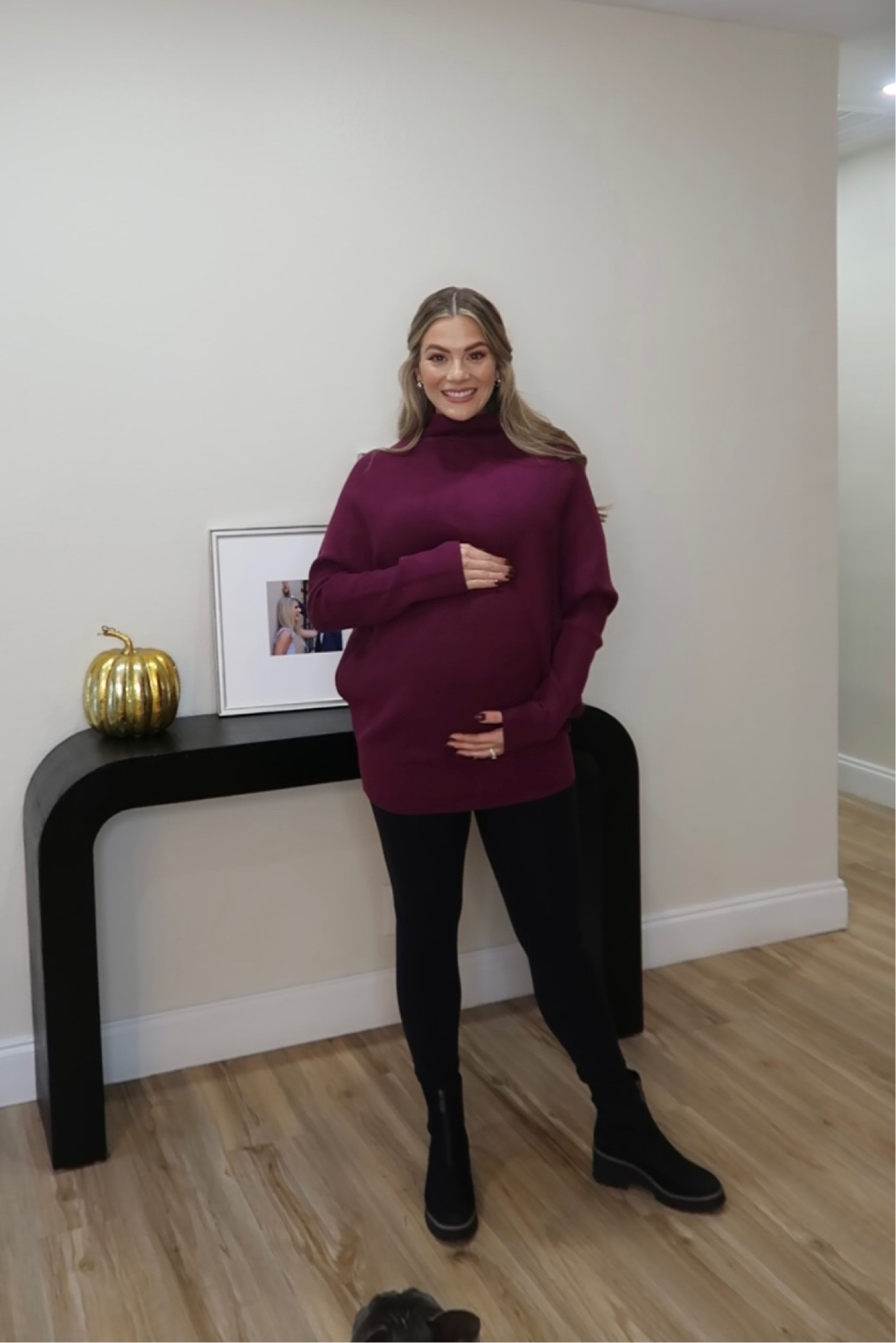 20% off pink blush top and bottoms including this long soft sweater with chunky black boots 

#LTKbump #LTKsalealert #LTKSeasonal