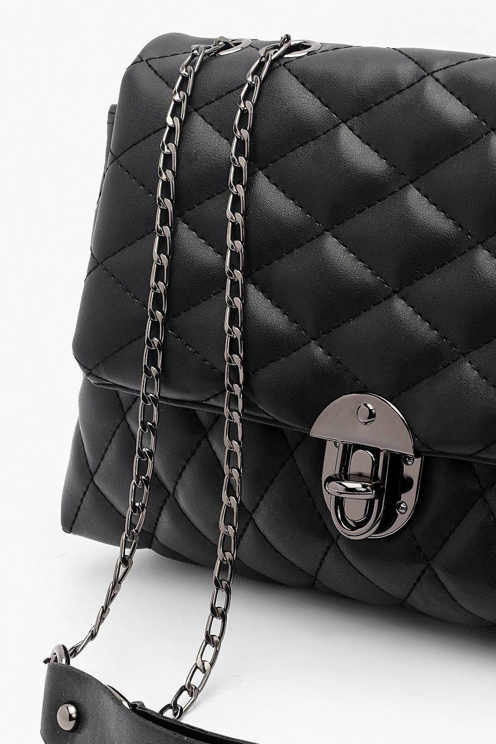 Quilted Chain Cross Body Bag | Boohoo.com (US & CA)