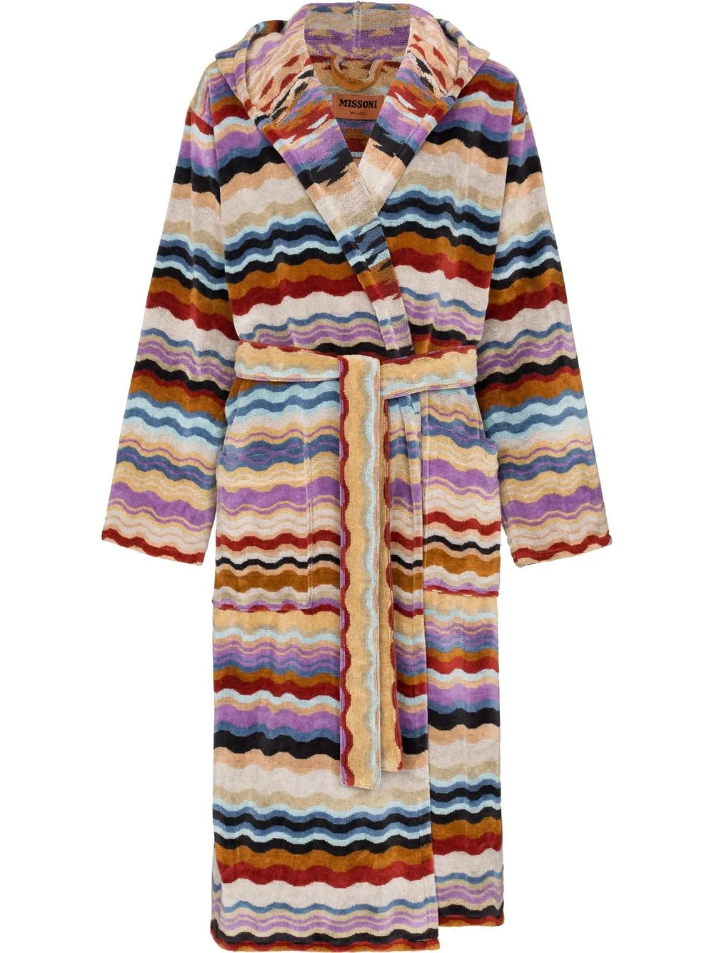 Bonnie zig-zag pattern dressing gown | Farfetch Global