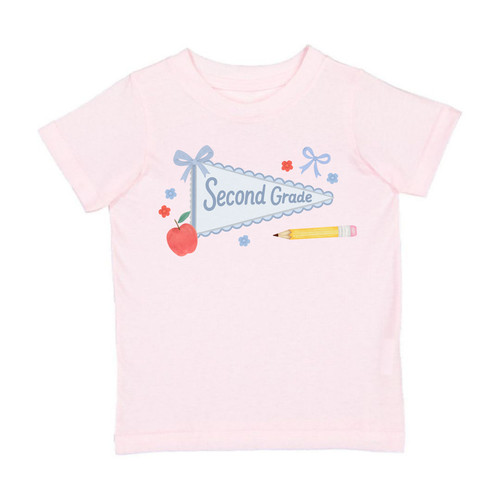 Sweet Wink Second Grade Pennant Short Sleeve T-Shirt in Ballet Pink at Nordstrom, Size 5 | Nordstrom
