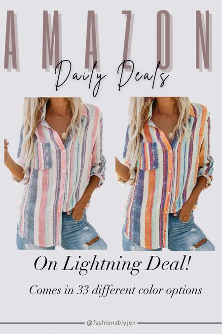 Love these multicolored button up tops! They are on Lightning Deal right now!

Amazon sale, fall top, summer button up

#LTKsalealert #LTKBacktoSchool #LTKFind