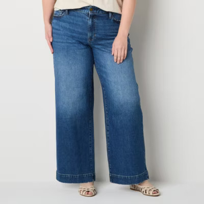 a.n.a Womens High Rise Wide Leg Jean | JCPenney