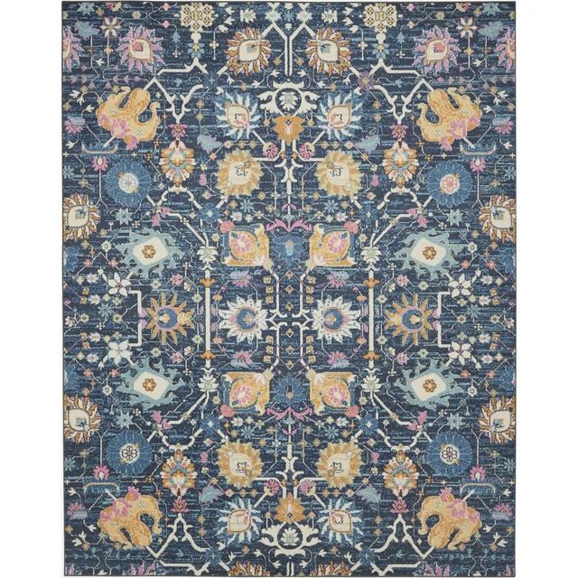 Nourison Passion Bohemian Navy 6'7" x 9'6" Area Rug, (7x10) | Walmart (US)