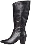 Amazon Brand - find. Knee High Pull On Leather Western Boots, Black), US 7.5 | Amazon (US)