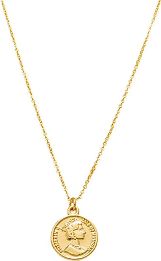 BY ADINA EDEN Lira Coin Pendant Necklace | Nordstrom | Nordstrom