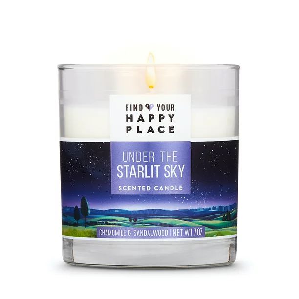 Find Your Happy Place Under the Starlit Sky Chamomile And Sandalwood Scented Candle For Room-Fill... | Walmart (US)