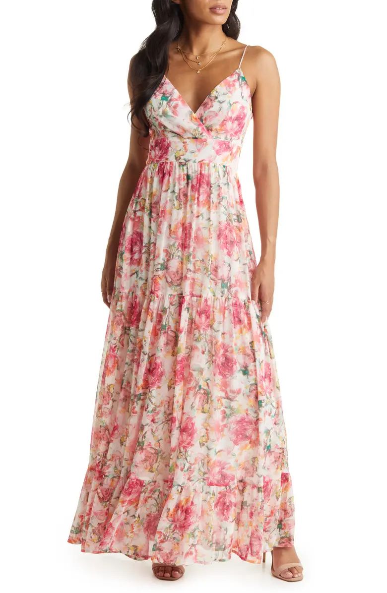 Floral Print Chiffon Maxi Dress | Nordstrom
