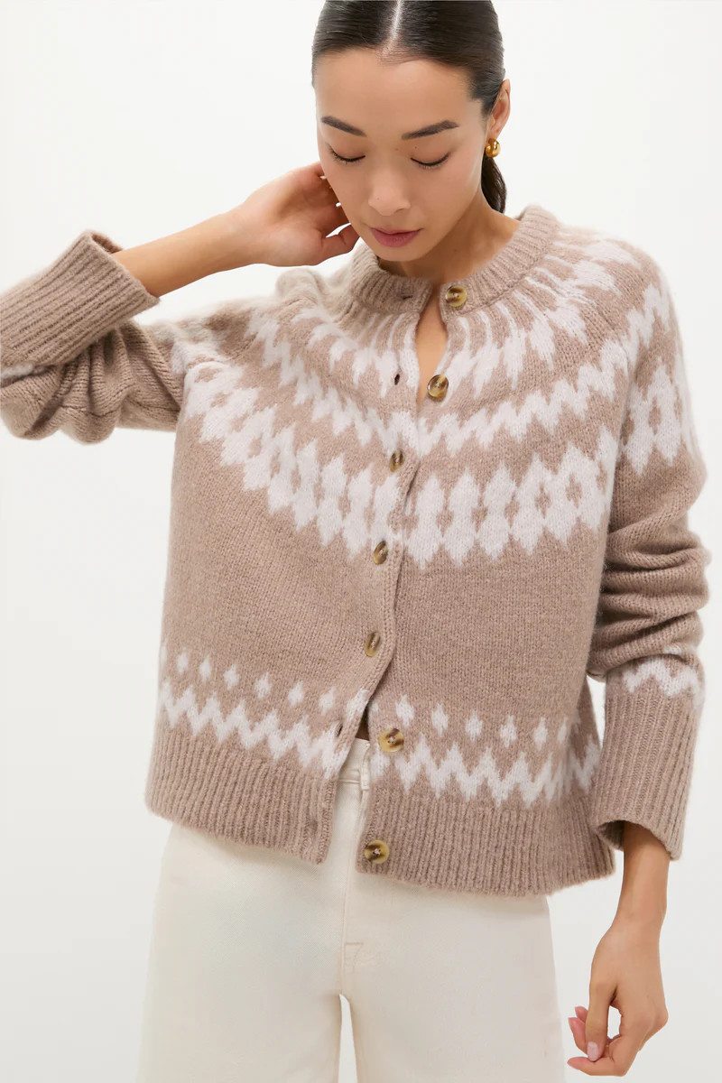 Brown and Gray Marlow Fair Isle Cardigan | Tuckernuck (US)