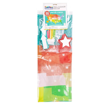 Teacher's Toolbox 101pc Functional Fabric Décor Map | Target