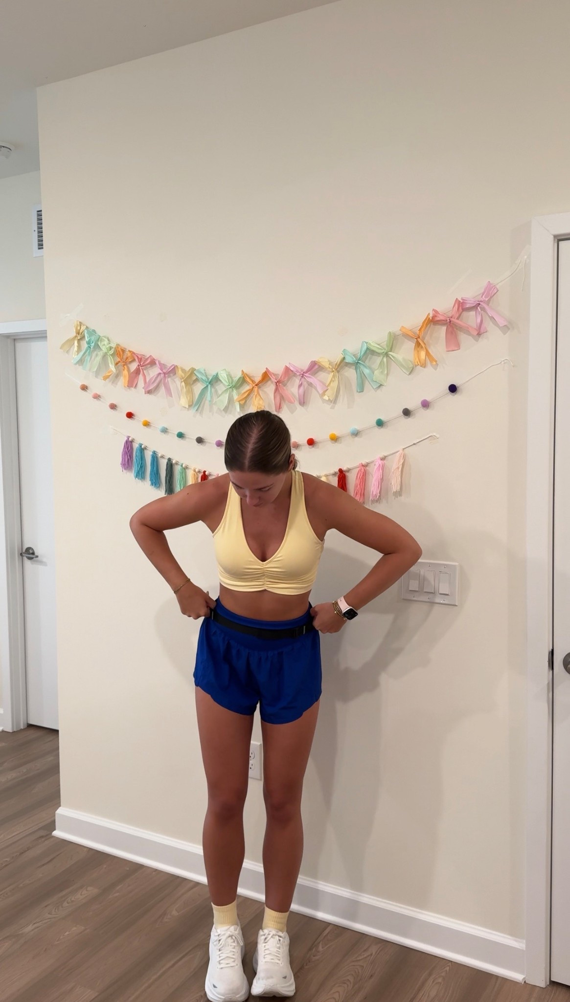 Fun and bright yellow and blue workout running outfit 

#LTKfitnessgoals #LTKActive #LTKgrwm