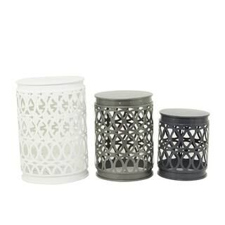 Multi Colored Metal Contemporary Accent Table, Set of 3" Set of 3" 23", 19", 15" | Michaels | Michaels Stores