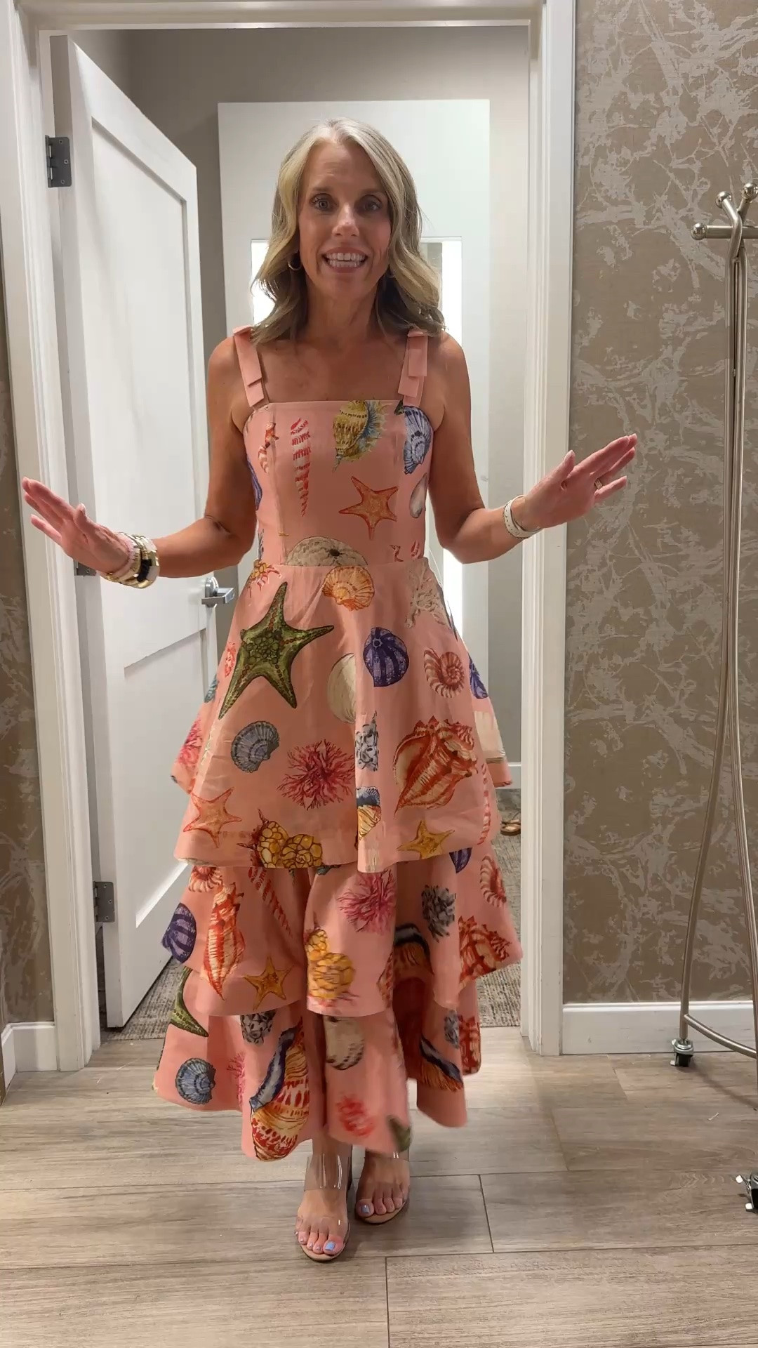 How crazy cute is this dress. It’s convertible…the bottom two layers zip off. I’m wearing size 2.

#LTKootd #LTKSaleAlert #LTKOver40