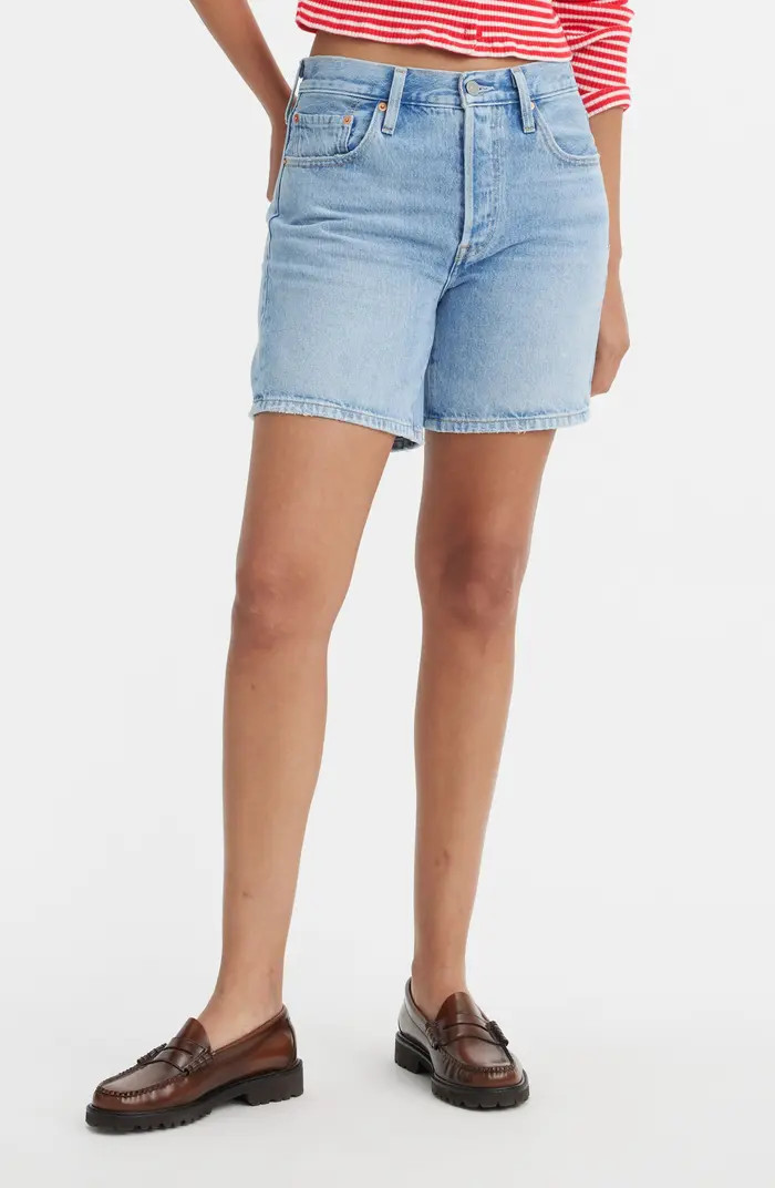 Levi's® 501® High Waist Mid Thigh Denim Shorts | Nordstrom | Nordstrom