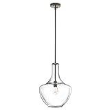 Kichler Everly 19.75" 1 Light Bell Pendant Clear Seeded Glass Olde Bronze® | Amazon (US)