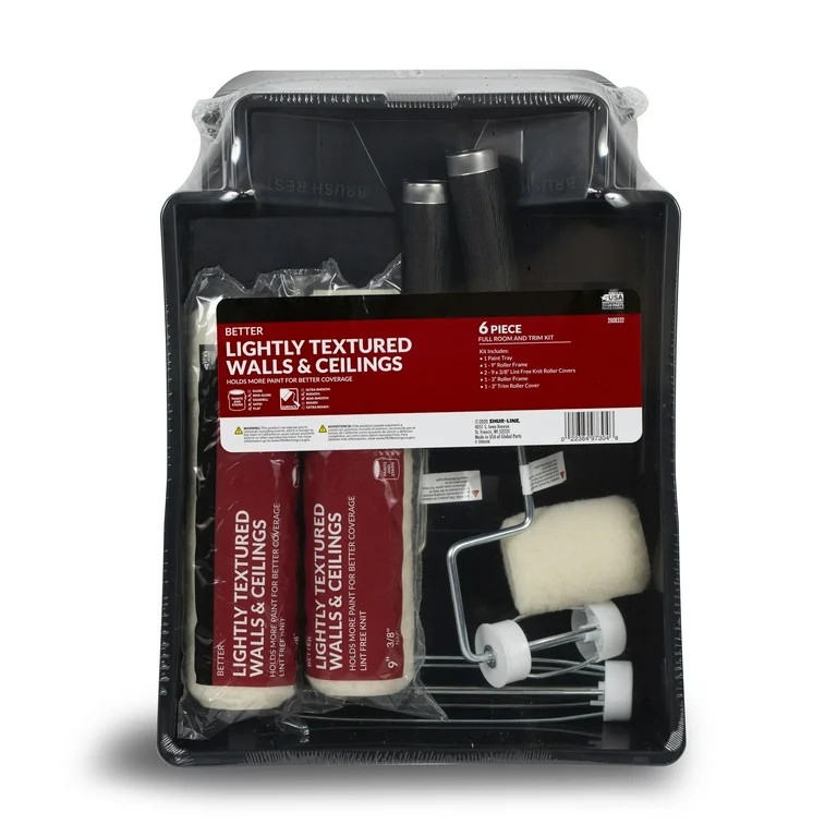 Shur-Line Better 6-Piece Lint Free Knit Full Room Paint Tray Set - Walmart.com | Walmart (US)