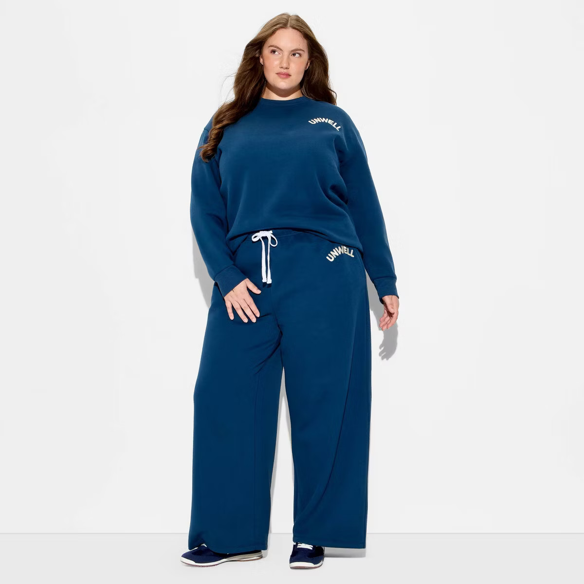 Women's Unwell Wide Leg Graphic Sweatpants - Blue | Target