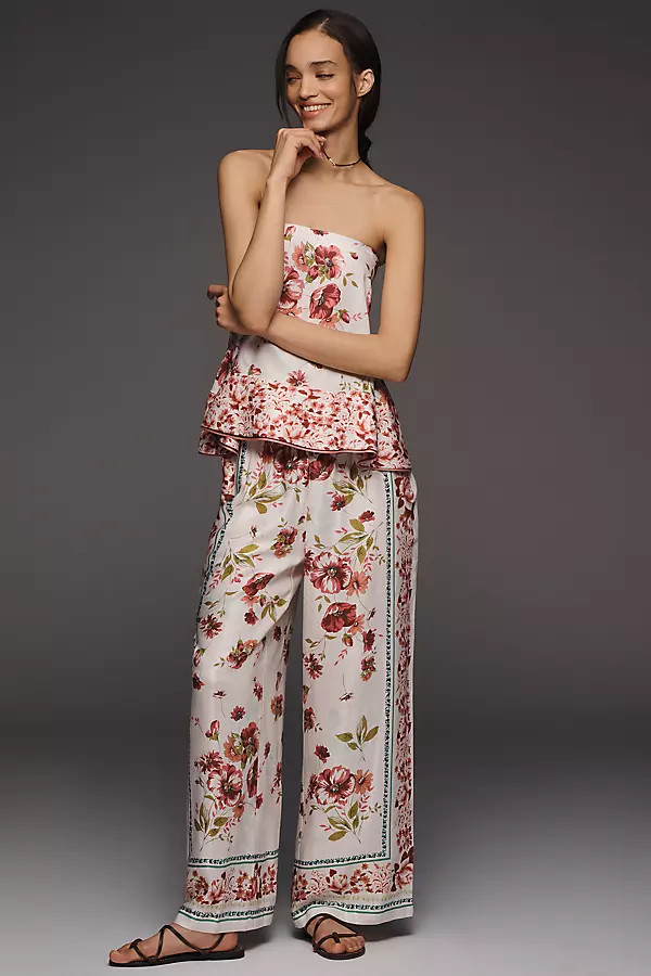 Brooklin Wide Leg Track Pants by Maeve | Anthropologie (US)