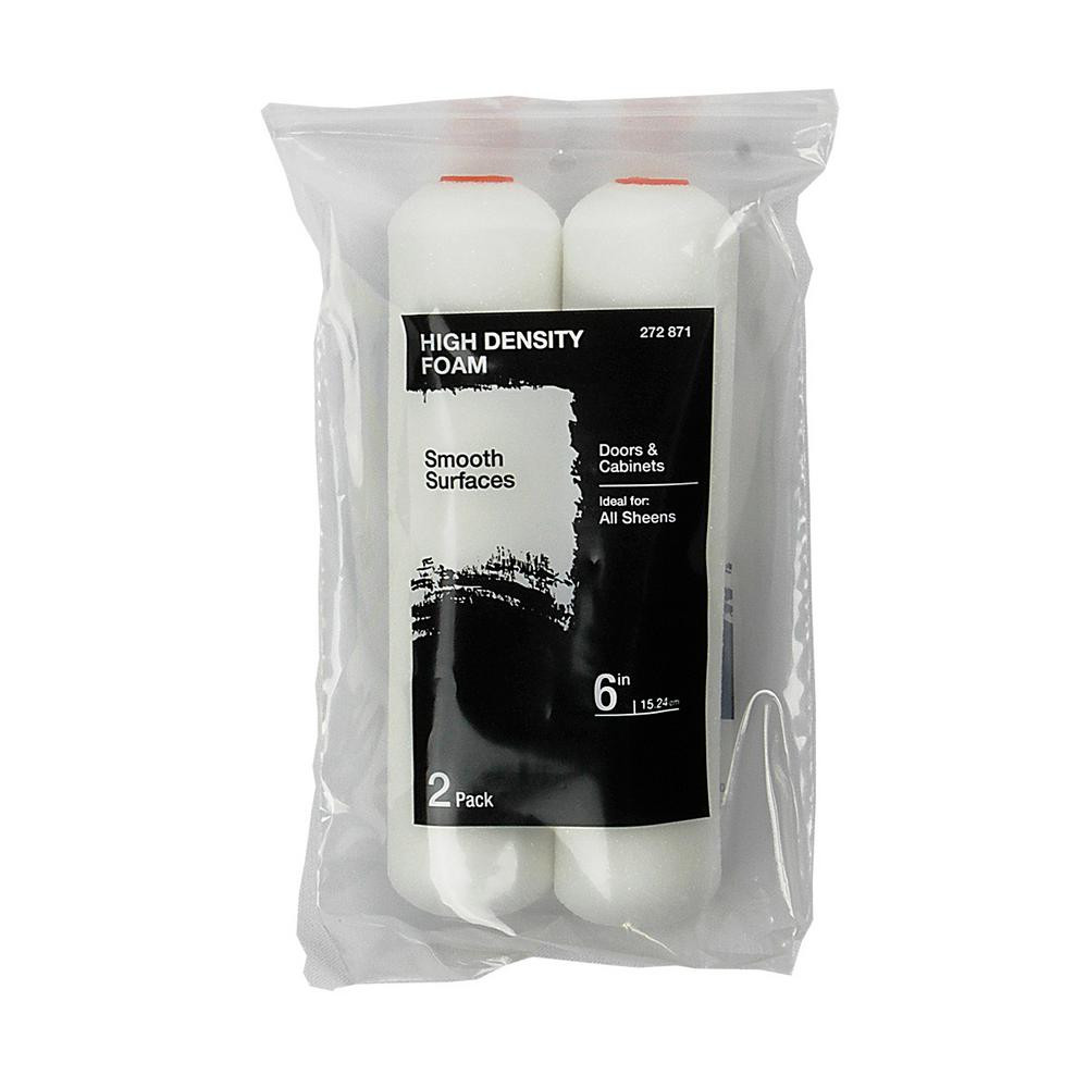 6 in. x 3/8 in. High-Density Foam Mini Paint Roller (2-Pack) | The Home Depot