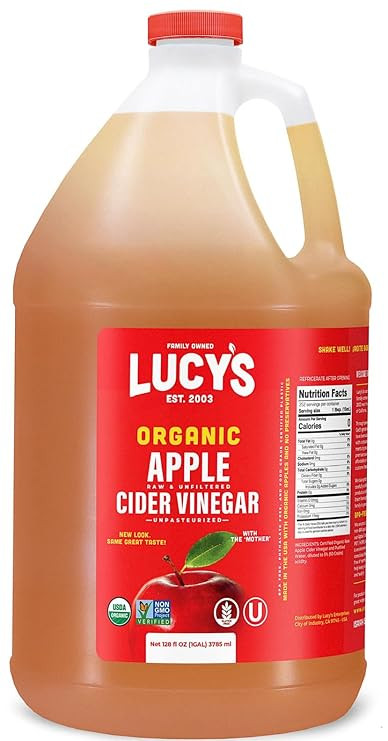 Lucy's Family Owned - GALLON SIZE, Organic, With the Mother, Apple Cider Vinegar, Unfiltered, Unp... | Amazon (US)