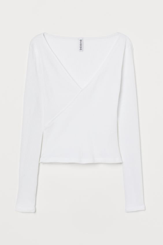 Geripptes Jerseyshirt | H&M (DE, AT, CH, NL, FI)