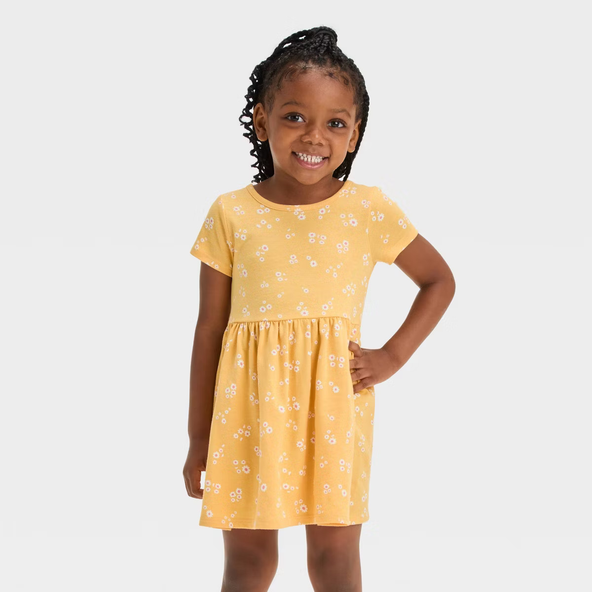 Toddler Girls' Printed Short Sleeve Dress - Cat & Jack™ | Target