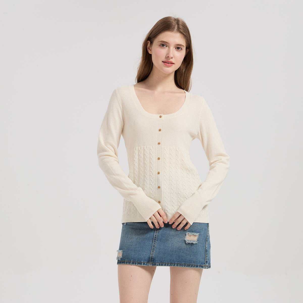 Women's Crewneck Babydoll Pullover Sweater - Wild Fable™ Pink XS | Target