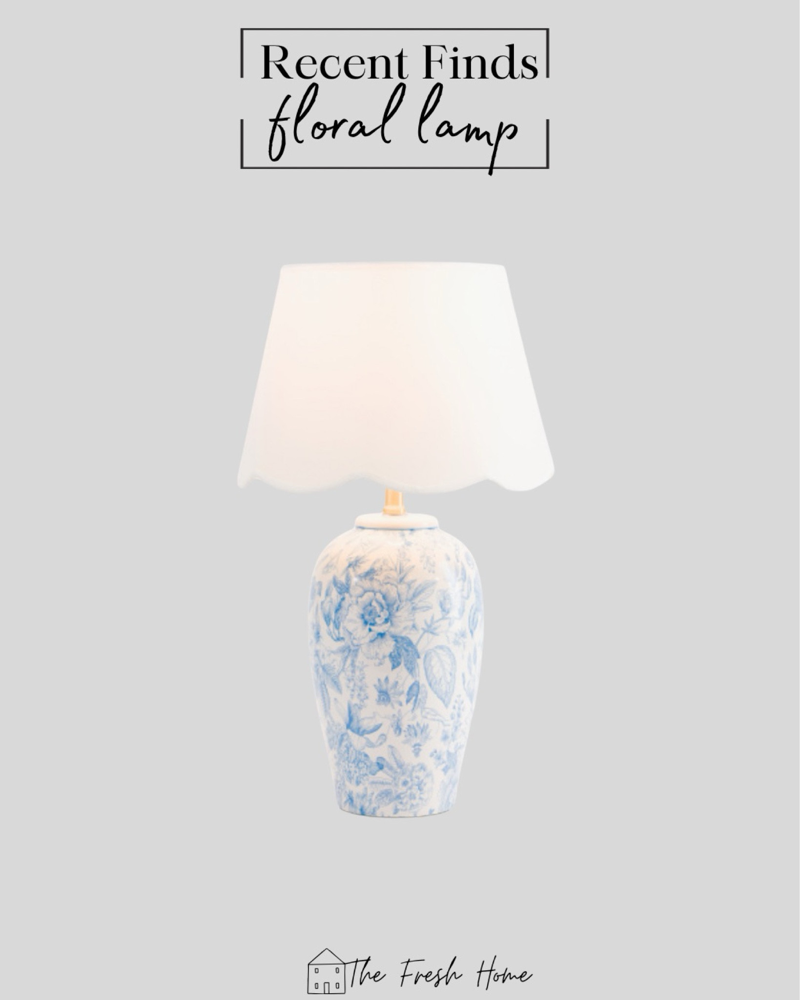 Love this floral lamp base and scallop shade!! 

#LTKFindsUnder100 #LTKHome