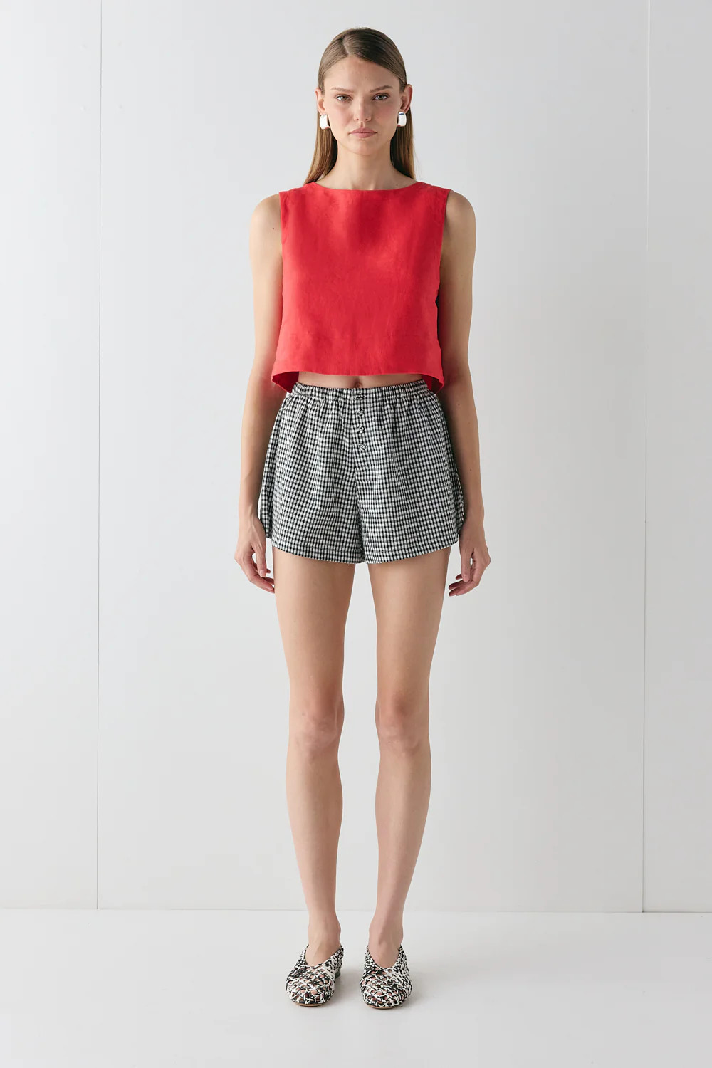 Eira Shorts Black Check | VRG Grl