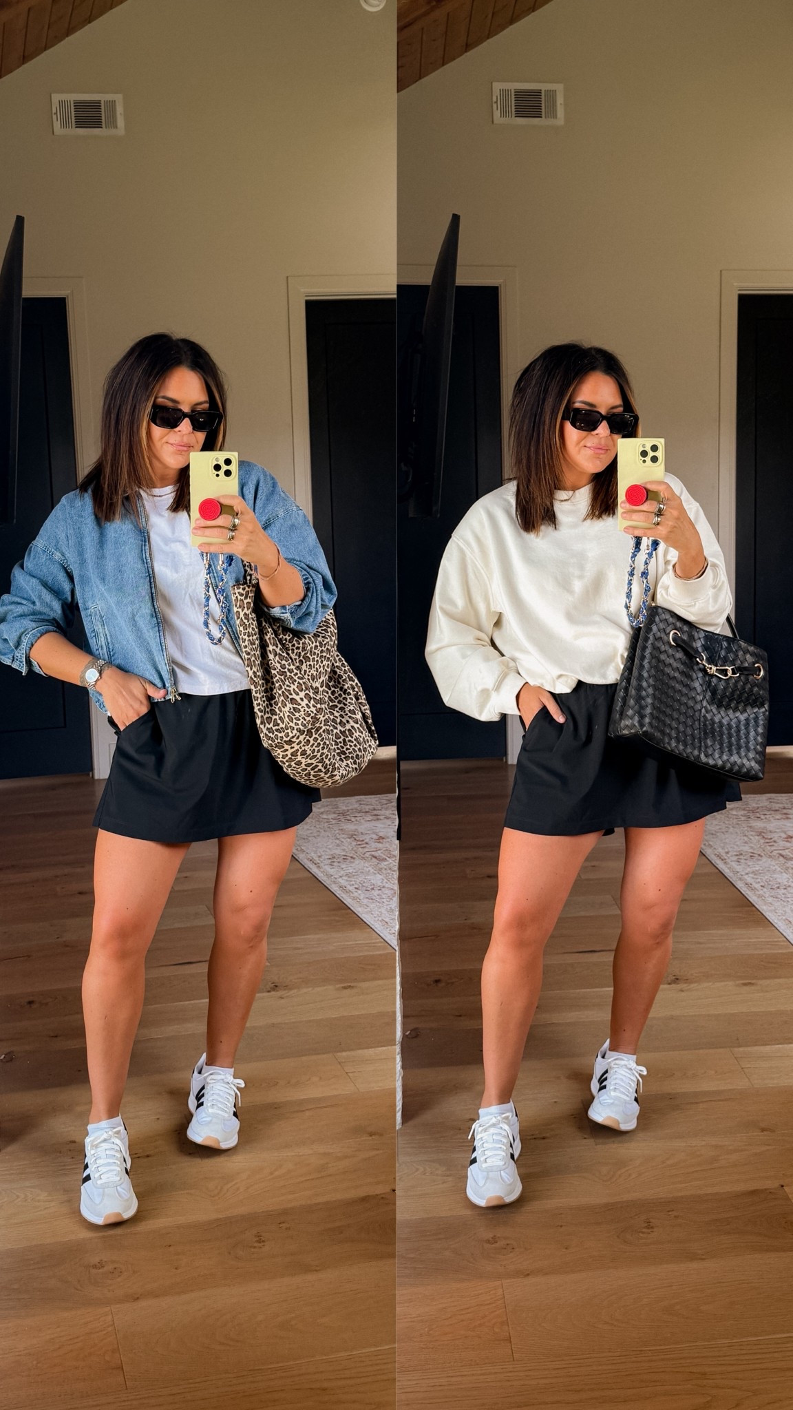 Skort outfits! 
Skort: Large 
Denim jacket: XL
tee: XL
Sweatshirt: XL
Sneakers: TTS


#LTKFindsUnder50 #LTKMidsize #LTKStyleTip