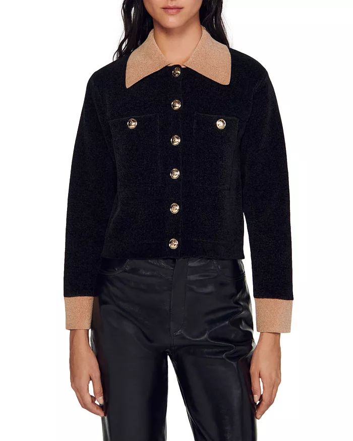 Marcello Velour Knit Cropped Coatigan | Bloomingdale's (US)