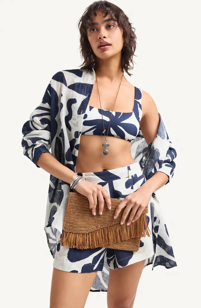 Playa Oversize Linen Cover-Up Shirt | Nordstrom