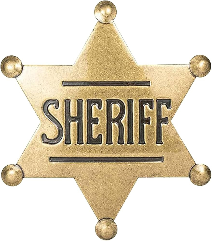 Finduat Metal Western Sheriff Badge for Party Favors Supplies, School Carnival Prizes, Party Bag ... | Amazon (US)