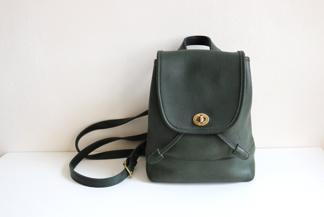 Coach Small Daypack Backpack Green Leather - Etsy | Etsy (US)