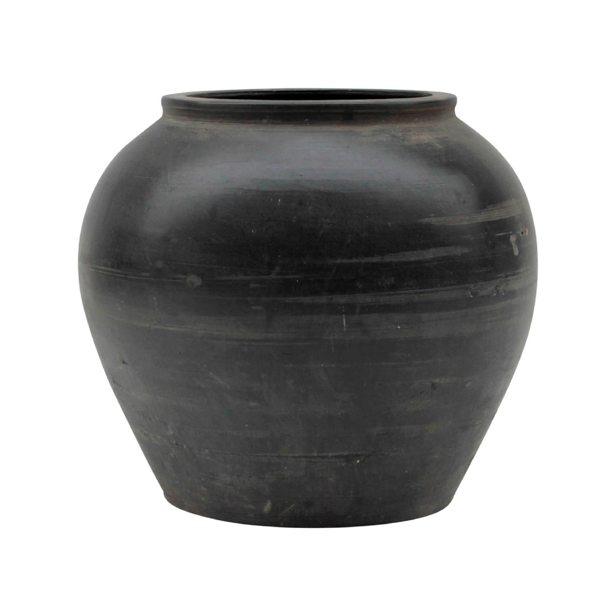 Gracie Oaks Approx 17" Extra Large Vintage Charcoal/Gray Pottery Pot (Size & Finish Vary) | Wayfa... | Wayfair North America