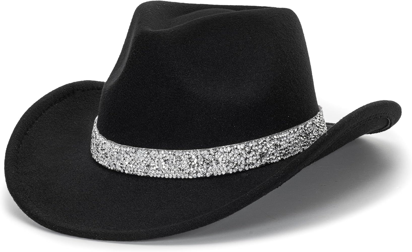 Western Cowboy Hat for Men Women Classic Fedora Hat with Buckle Belt (Size:M-L) | Amazon (US)